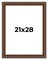 21x28 Traditional Brown Picture Frame - UV Acrylic, Foam Board Backing, Hanging Hardware
